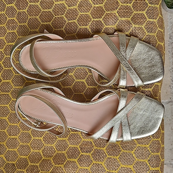 J. Crew Shoes - NWOT! J. Crew Gold Shimmer Special Occasion Sandals